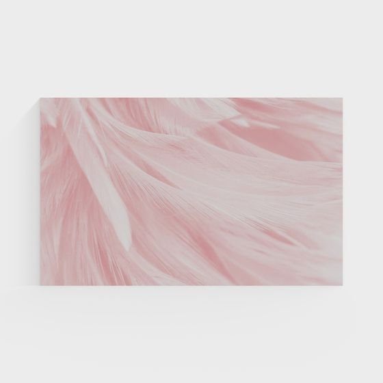 Dreamy Pink Feather 3D Model Design