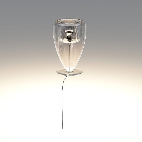 Futuristic Glass Pendant Lamp 3D model