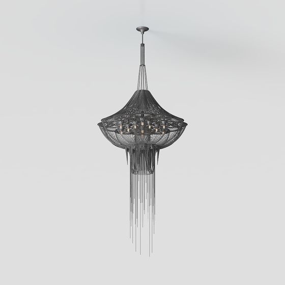 Unique Modern Chandelier 3D model