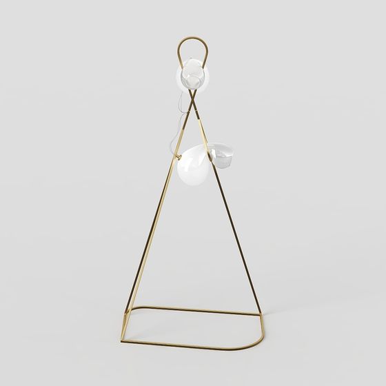 Elegant Geometric Pendant Light 3D model