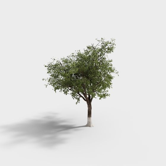 Vibrant Low-Poly Tree 3D Model for Creative Projects