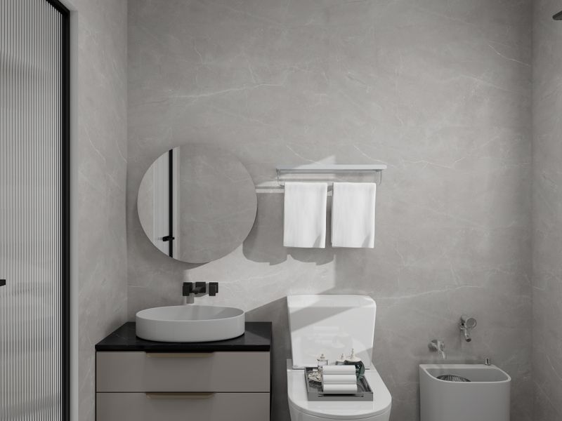 Modern Gray Bathroom with Elegant Simplicity
