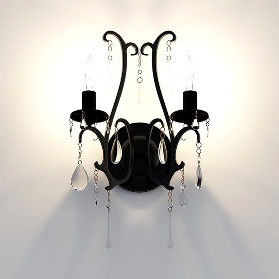 Stylish Low-Poly Wall Lamp 3D model