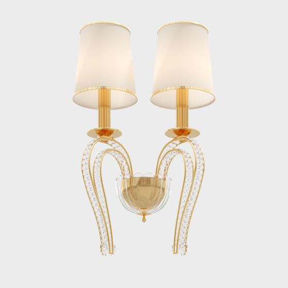 Double-Head Crystal Wall Light 3D model
