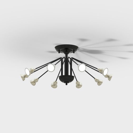 Charming Low-Poly Ceiling Lamp 3D model