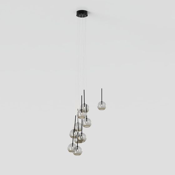 Elegant Hanging Light 3D model for Modern Interiors