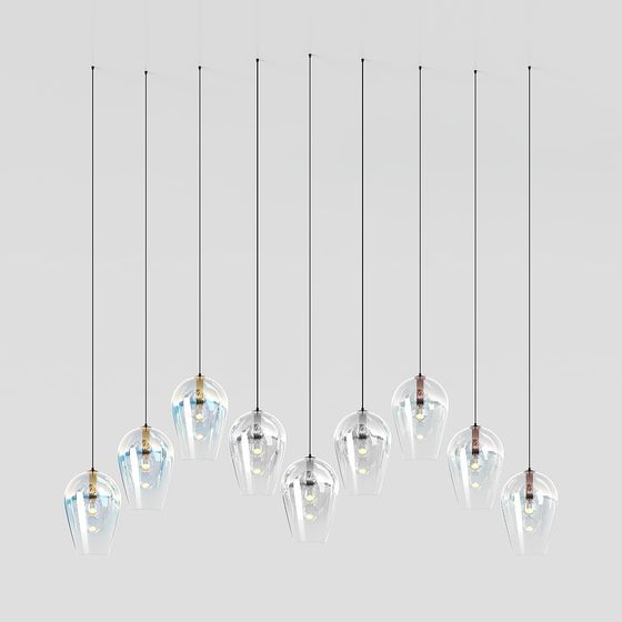 Elegant Hanging Light 3D Model for Modern Interiors