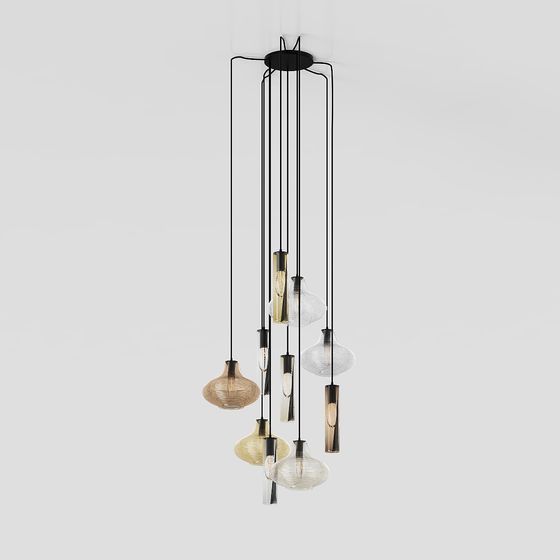 Luminous Elegance 3D Model Chandelier
