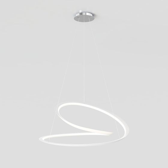 Suspended Halo Pendant Light 3D model for Modern Spaces
