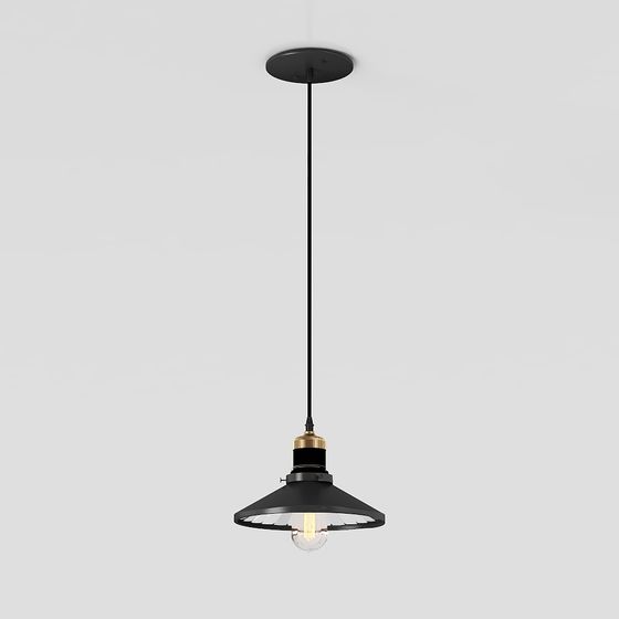 Unique Industrial Pendant Light 3D model