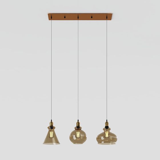 Stylish Low-Polygon Chandelier 3D model