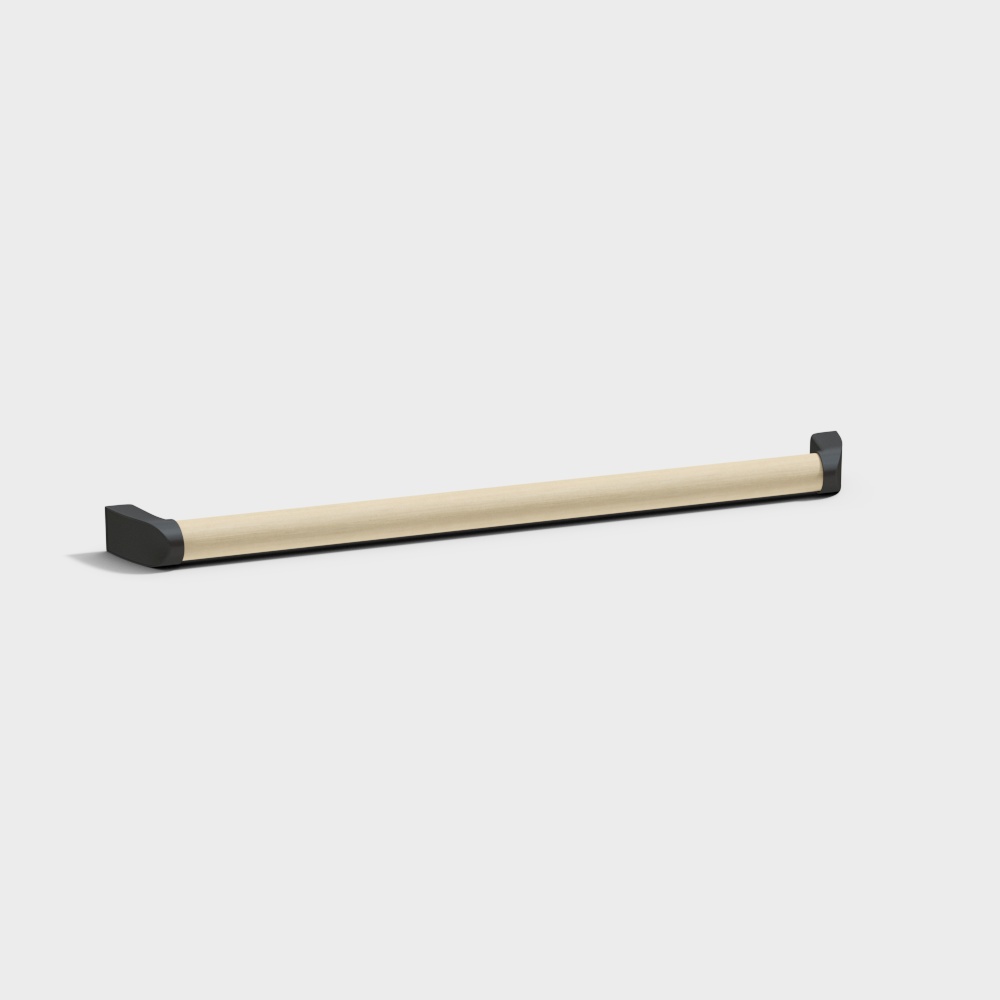 Lister wooden door - handrail - Type I - Birch LL color (Hardware black)