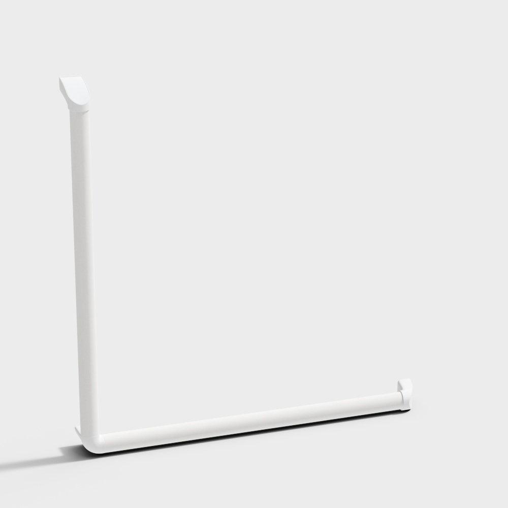 Lister wooden door - handrail - L-type - Ash WW color (hardware silver)