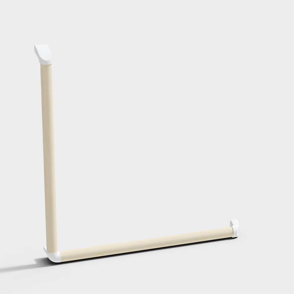 Lister wooden door - handrail - L-type - Birch PP color (hardware silver)