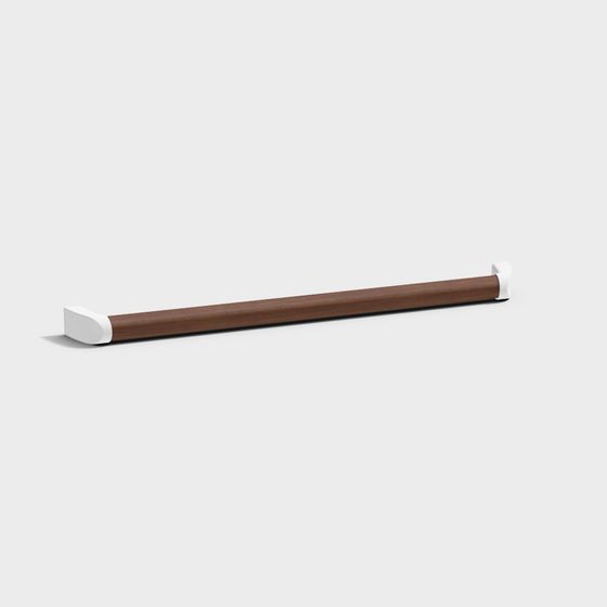Elegant Wooden Light Pole 3D model