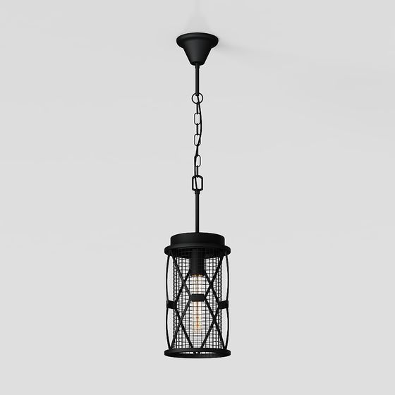 Industrial Pendant Light 3D model