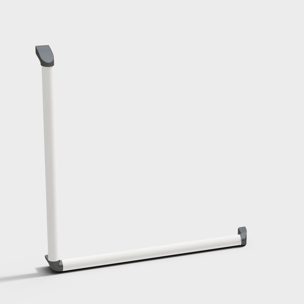 Lister wooden door - handrail - L-type - Ash WW color (hardware black)