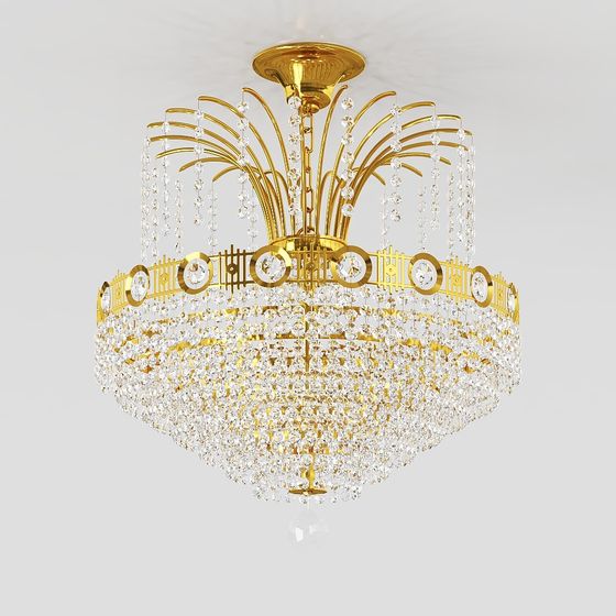 Elegant Crystal Chandelier 3D model
