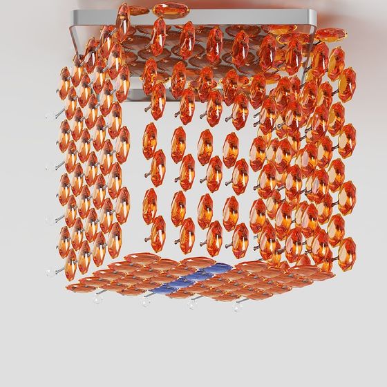 Crystal Chandelier Low Poly 3D model