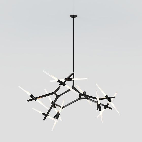 Geometric Minimalist Chandelier 3D model