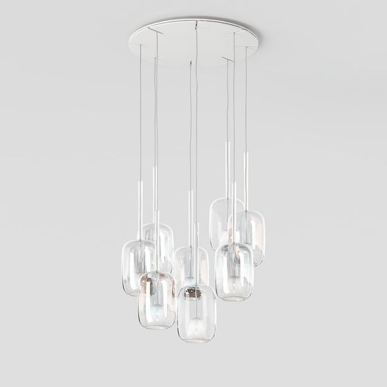 Elegant Low-Polygon Hanging Lamp 3D model