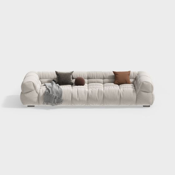 Stylish Low Polygon 3D Model Sofa for Home Decor