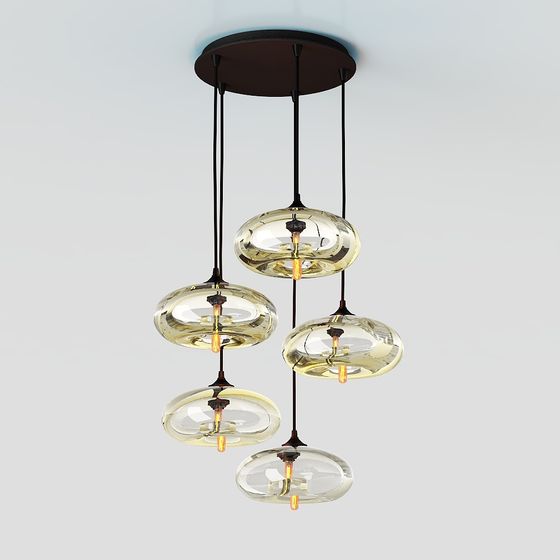 Low Poly Pendant Light 3D model