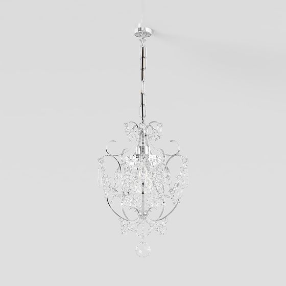 Elegant Crystal Chandelier 3D model