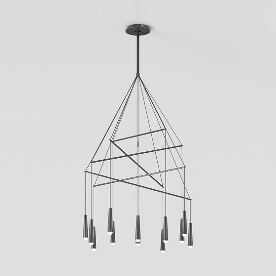 Geometric Elegance Chandelier 3D model