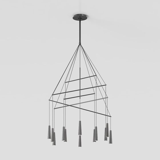 Geometric Elegance Pendant Light 3D model