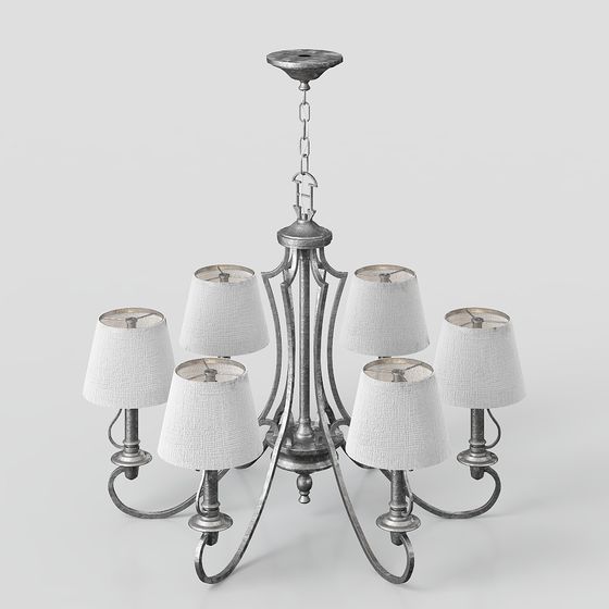 Vintage Chandelier 3D model with Elegant Design