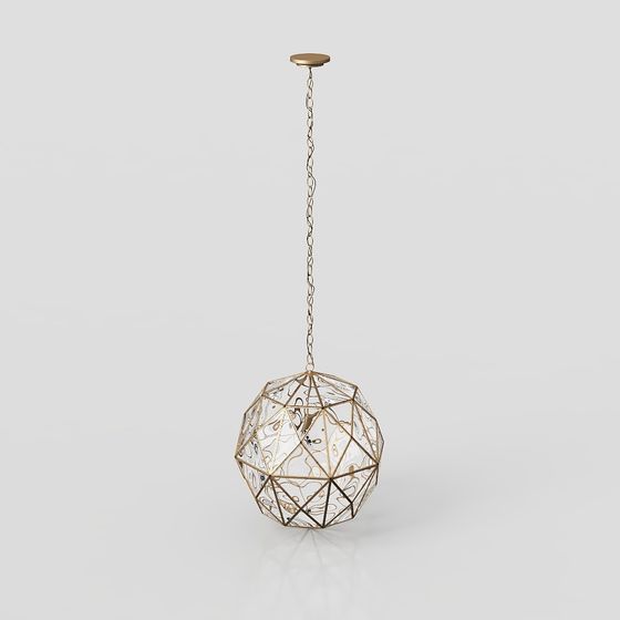 Geometric Elegance 3D model Pendant Light