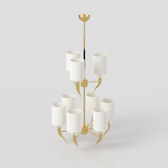 Elegant Chandelier 3D model for Modern Interiors