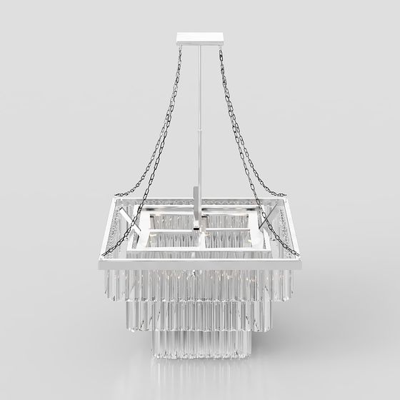 Stylish Crystal Chandelier 3D model for Modern Interiors