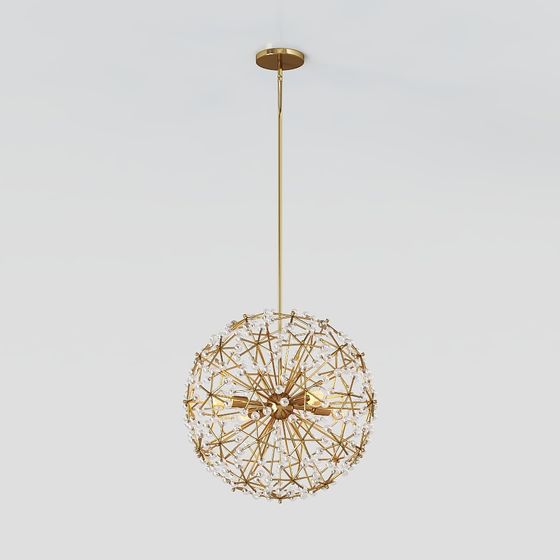 Stylish Low Poly Chandelier 3D model for Modern Interiors