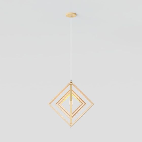 Geometric Low-Poly Chandelier 3D model