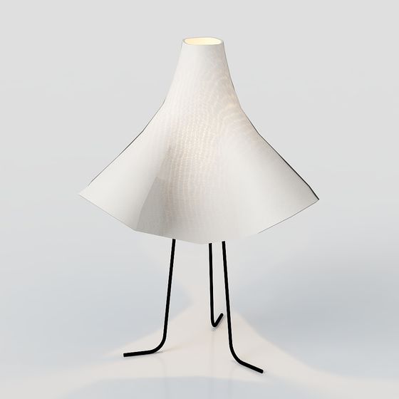 Elegant Low-Poly Table Lamp 3D model