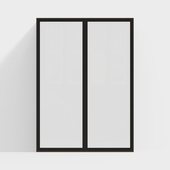 Stylish Glass Sliding Door 3D model