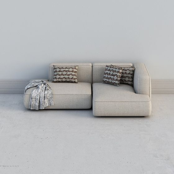 Stylish Low-Polygon 3D Sofa Model