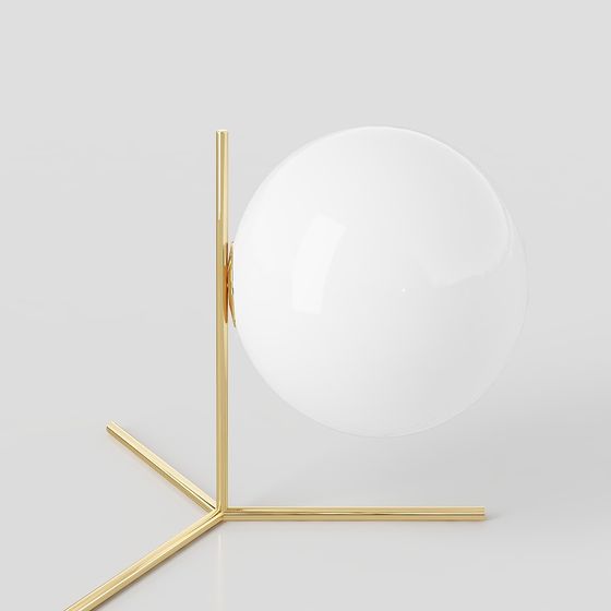 Sleek Minimalist Floor Lamp 3D model for Creative Spaces