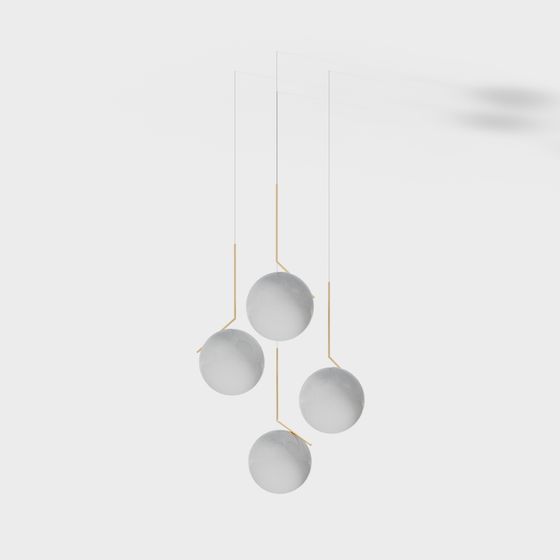 Stylish Hanging Art Light Fixture 3D model
