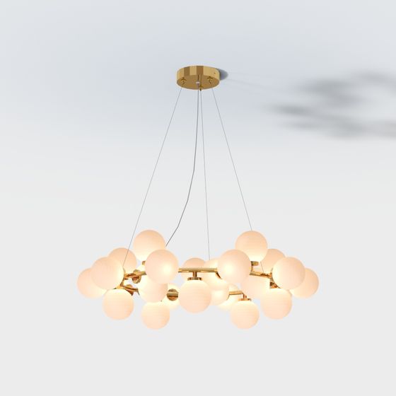 Charming Low-Poly Ceiling Lamp 3D model