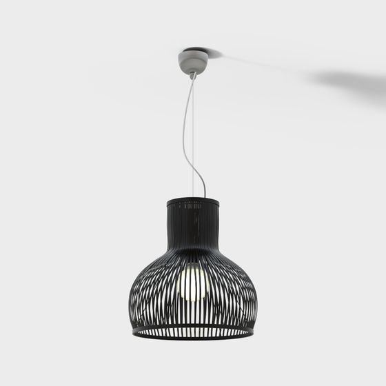 Stylish Low Poly Pendant Light 3D Model