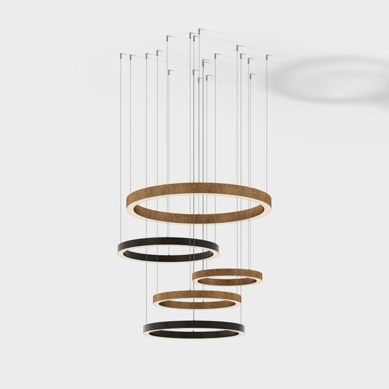 Suspended Halo 3D model for Modern Spaces