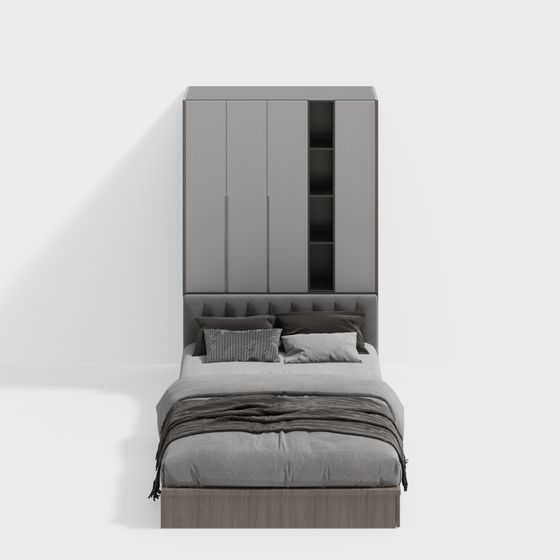 Urban Bedroom Low-Poly 3D model