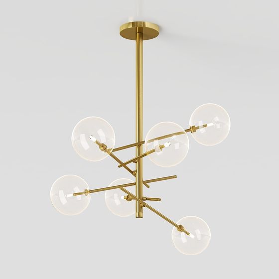 Stylish Low-Poly Pendant Light 3D model for Modern Interiors