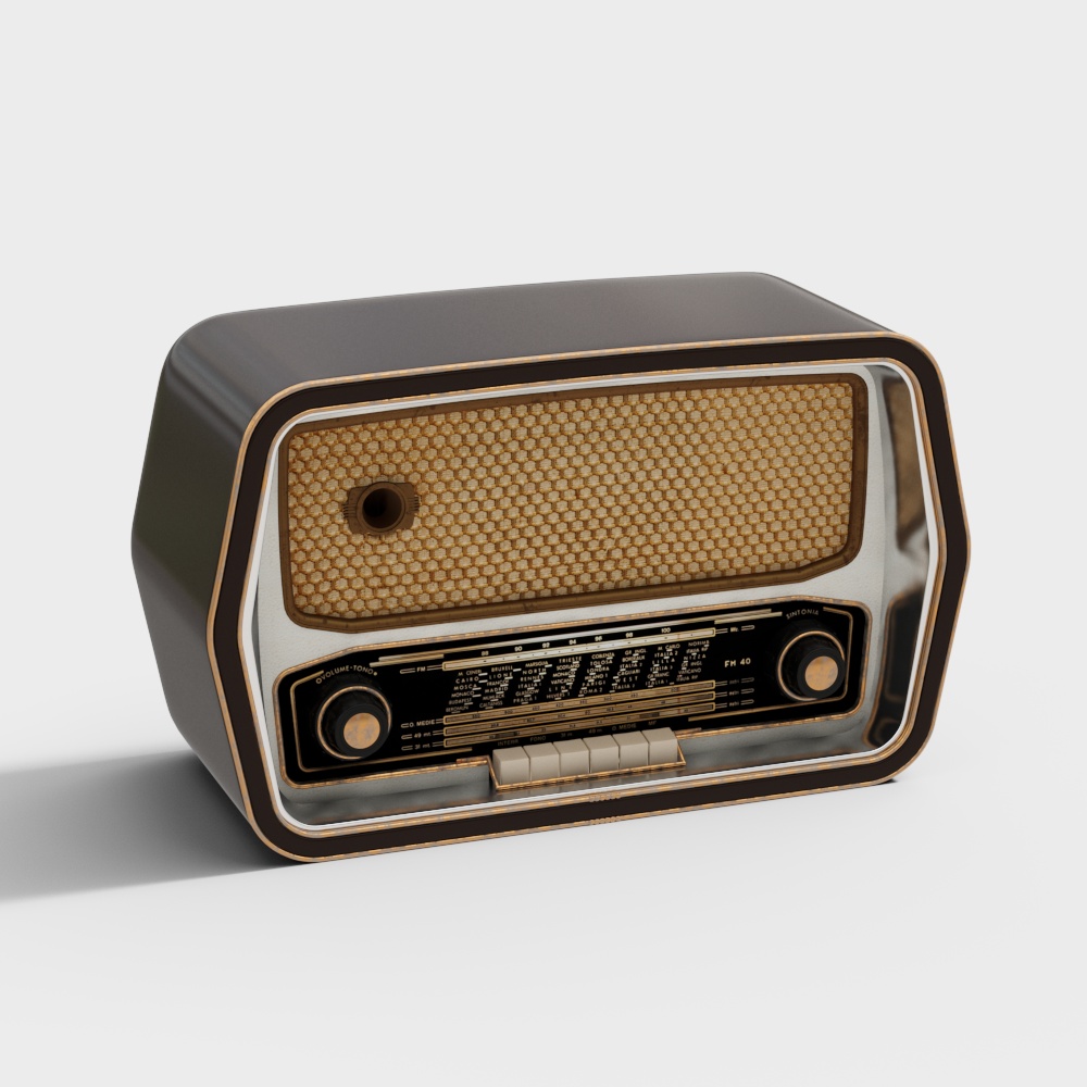 Vintage Radio 3D model for Creative Projects