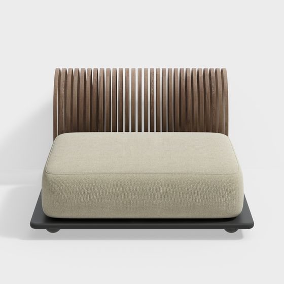 Wavy Bed 3D model: Modern Minimalist Design