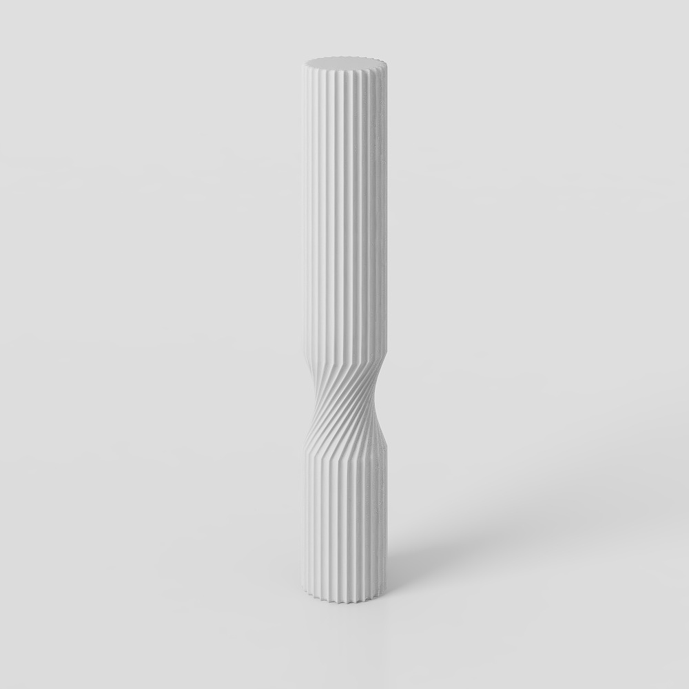 Twisted Column 3D Model – Low-Poly Stone Texture