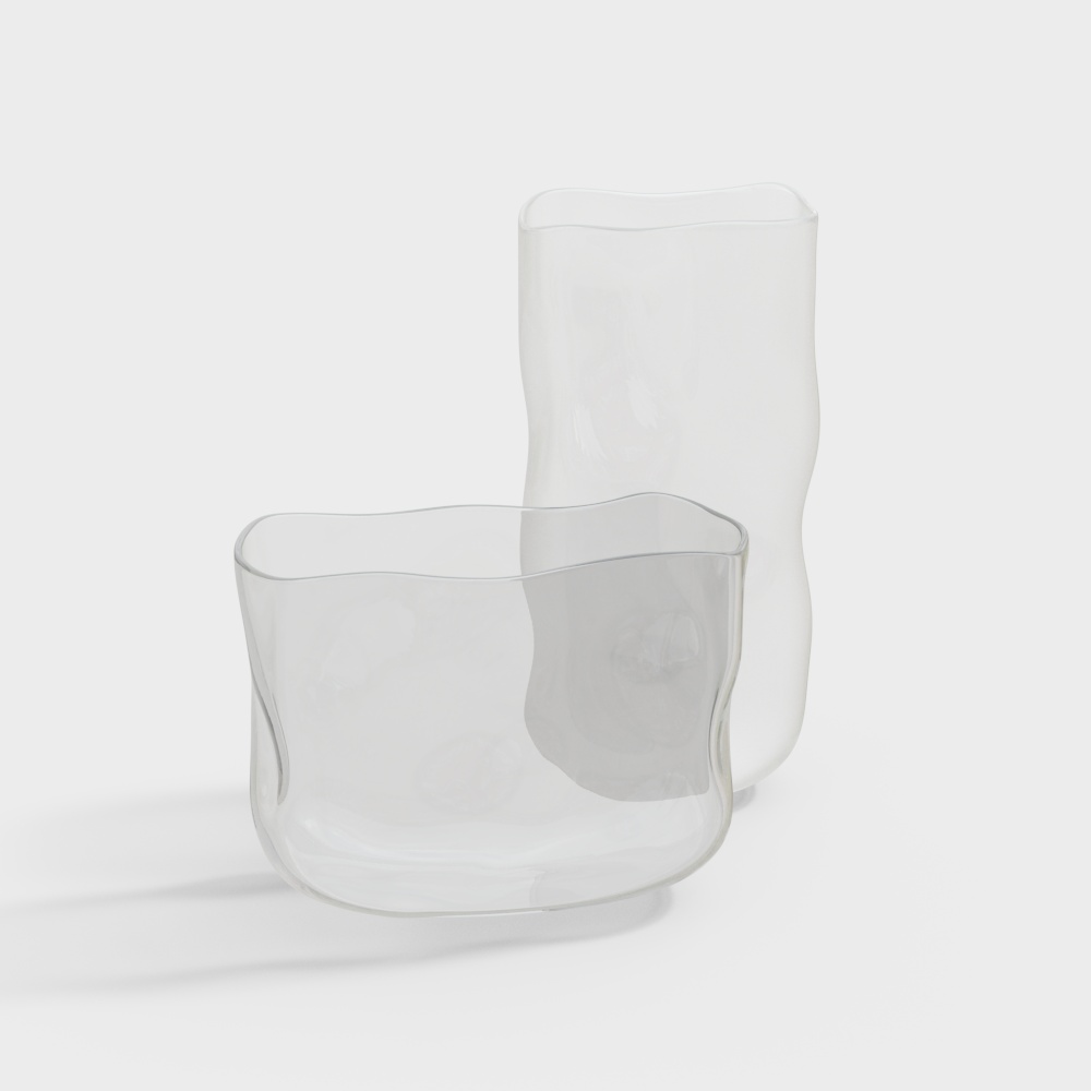 Set di bicchieri in vetro minimalista moderno